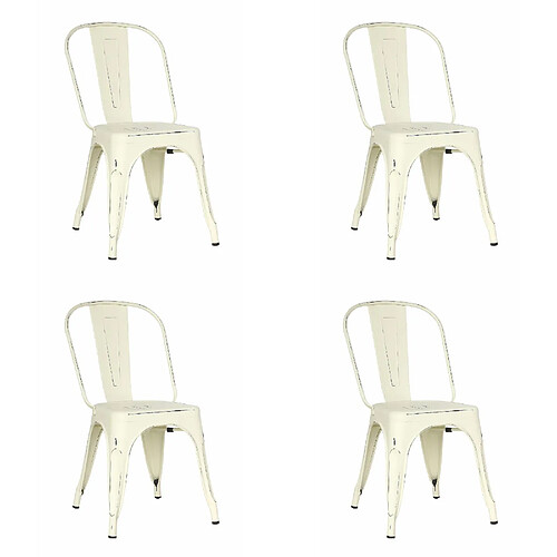 Set 4 Chaise Kibo Crème - RESOL