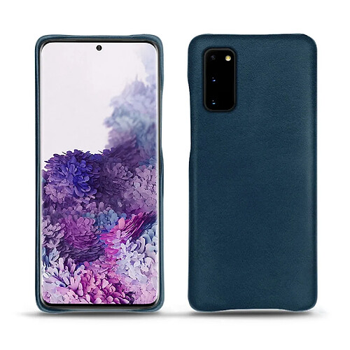 Coque cuir Samsung Galaxy S20 - Coque arrière - Blu mediterran ( Pantone #0E3043 ) - NOREVE