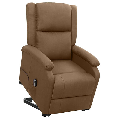 vidaXL Fauteuil Marron Tissu