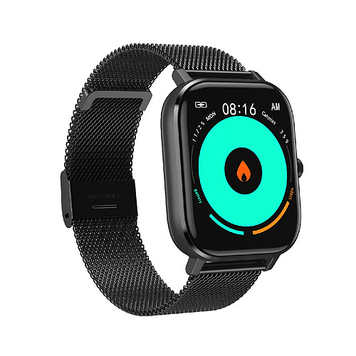 Chrono Montre Connectée pour hommes femmes Montre de fitness à écran étanche GPS avec moniteur de fréquence cardiaque, podomètre, moniteur de sommeil, réveil silencieux, autonomie de la batterie super-Noir1