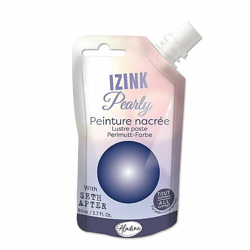 AladinE Peinture nacrée - Bleu éléctrique - 80 ml