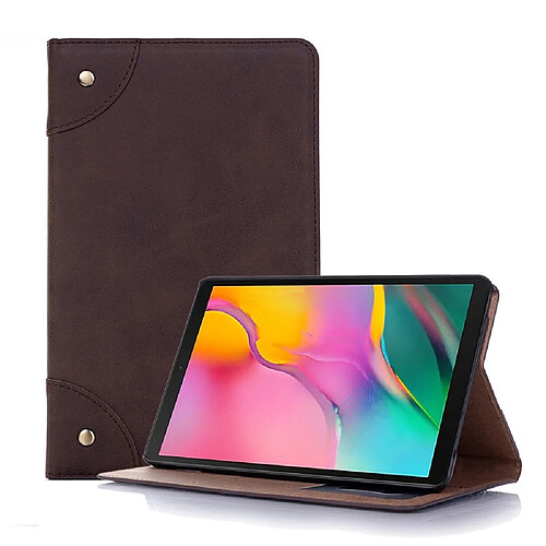 Wewoo Housse Coque Etui à rabat horizontal en cuir de style livre pour Galaxy Tab A 8 2019 P200 / P205avec porte-cartes et porte-cartesavec porte-monnaie café