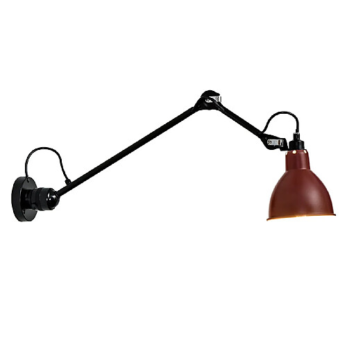 Universal Lampe murale moderne simple rétro balançoire télescopique nordique double lampe murale salon chambre lit éclairage luminaire (moyen rouge)