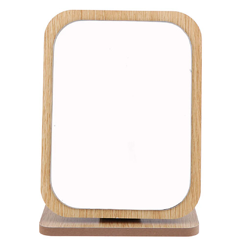 Style de miroir cosmétique de miroir de chambre à coucher de cadre en bois de cadre de maquillage de maquillage de partie supérieure du comptoir pliable