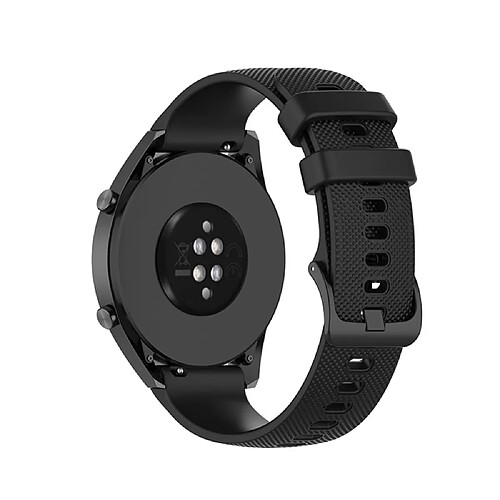 Bracelet en silicone 20 mm, fermeture rapide, noir pour votre Huawei Watch GT 2 42mm/GT 3 42mm