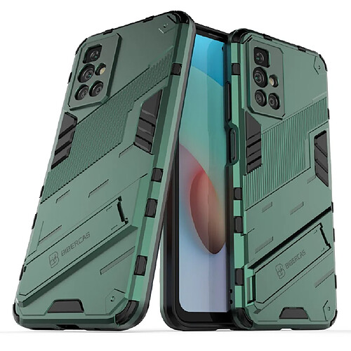 Coque en TPU antichoc, avec béquille vert pour votre Xiaomi Redmi 10 Prime/Redmi 10