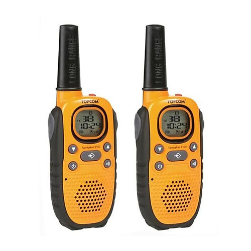 Topcom PMR Twintalker 9100 Talkie walkie 8 canaux Portée max. 9 km Ecran LCD