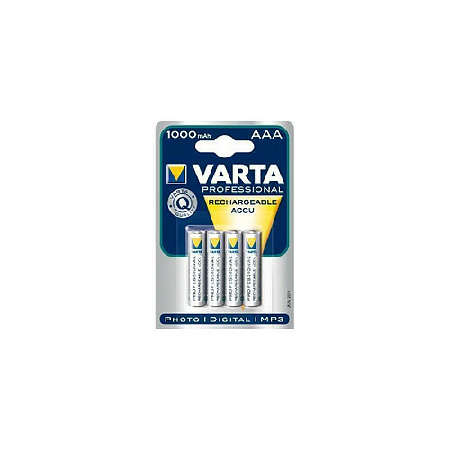 VARTA Lot de 4 piles rechargeables ACCU AAA 1000mAh