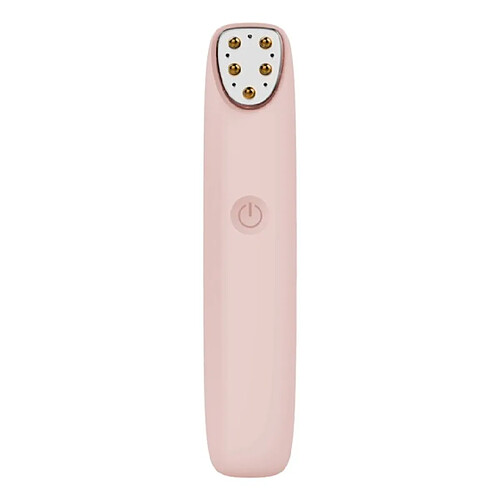 Universal Radiofréquence radiofréquence radiofréquence masseur oculaire visage anti-rides cercle sombre retrait masseur électrique chauffage stylo de massage vibratoire | Appareil de beauté domestique (rose)