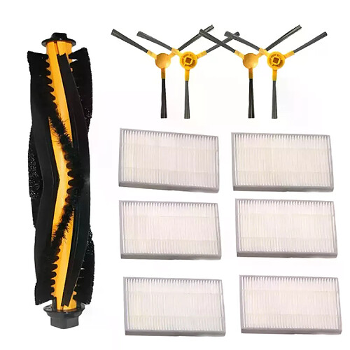 Kit d'accessoires pour aspirateur Proscenic 800T 820S, pièces de rechange, 1 brosse principale, 4 brosses latérales, 6 filtres Hepa