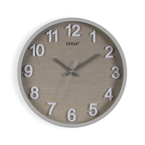 Horloge Murale Versa Gris Plastique 4,5 x 30 x 30 cm