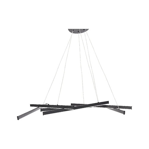 Beliani Lampe suspension KANDRA Métal Noir