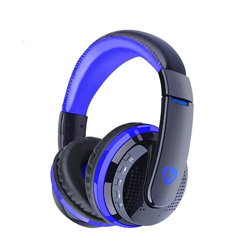 MX666 Over Ear Bass Casque Stéréo Casque Bluetooth Sans Fil Bleu