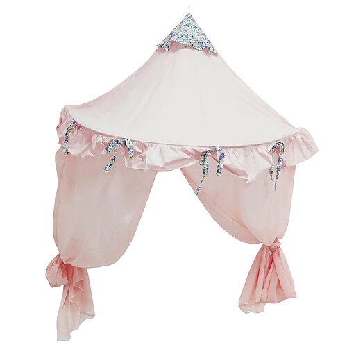 lit à baldaquin bowknot pour enfants avec moustiquaire suspendue tente de jeu