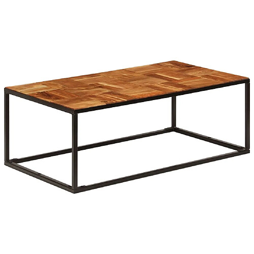 Maison Chic Table basse,Table Console Table d'appoint, Table pour salon 110x60x40 cm Bois d'acacia solide et acier -MN23860