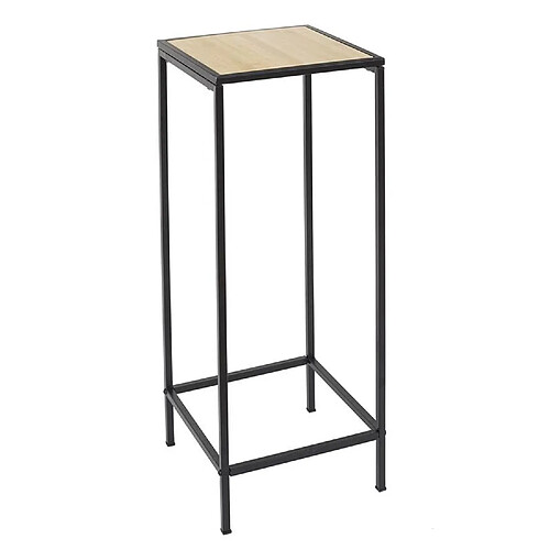 Toilinux Sellette en bambou - Hauteur 70 cm - Beige et noir