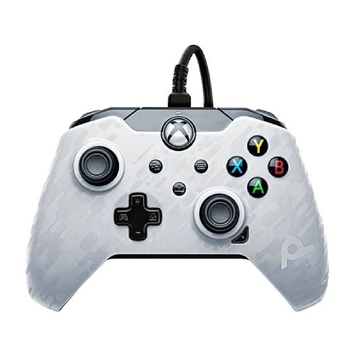 Manette filaire Pdp pour Xbox Séries X S Blanc camouflage