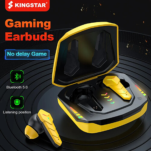 GUPBOO Écouteurs TWS KINGSTAR gaming avec microphone et prise en charge Bluetooth