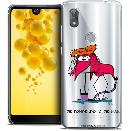 Caseink Coque Housse Etui Wiko View 2 (6.0 ) [Crystal Gel HD Collection Les Shadoks ? Design Donc Je Suis - Souple - Ultra Fin - Imprimé en France]