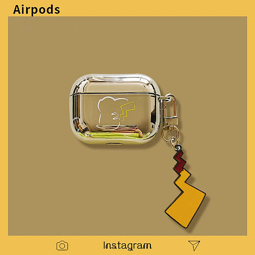 GUPBOO Airpods Coque Housse Étui Protecteur Compatible pour AirPods1/2-Caricature de ramassage de foudre