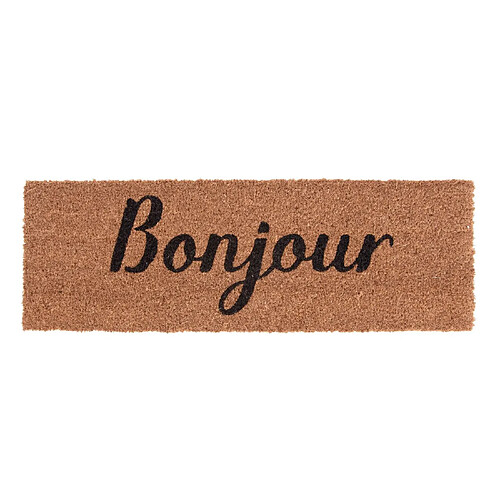 Present Time Paillasson rectangulaire en fibre de coco - 75x26 cm - Marron