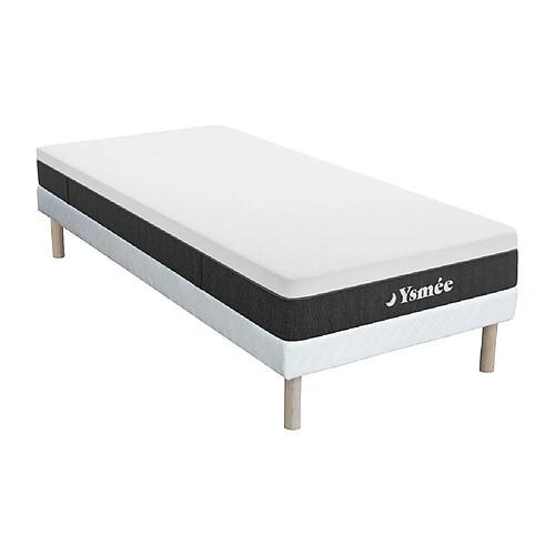 Vente-Unique Ensemble 90 x 190 cm sommier tapissier + matelas ressorts ensachés 7 zones ép.22cm - CELESTRIA de YSMÉE