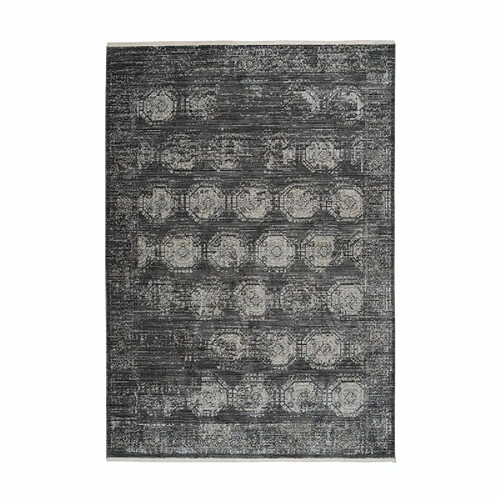 Paris Prix Tapis Vintage à Franges Baroque VII Anthracite 200 x 290 cm