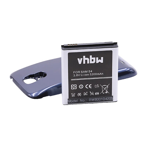 Vhbw Batterie haute performance Li-Ion 5200mAh pour Samsung Galaxy S4 Galaxy S4 LTE GT-I9500 GT-i9502 GT-i9505 pour B600BE, B600, B600BU