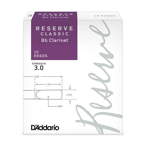 D'addario DCT1030 - Anches clarinette Sib Force 3 Reserve Classic