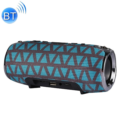 Wewoo Enceinte Bluetooth bleu et gris Haut-parleur stéréo portable V4.1 avec sangle, microphone intégré, carte TF de soutien AUX IN, distance Bluetooth: 10m +