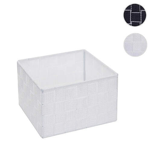 Mendler Panier de rangement HWC-C37, 12x19x19cm ~ blanc