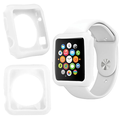 Duragadget Coque de protection BLANC pour Apple Watch (iWatch) montre écran 42mm