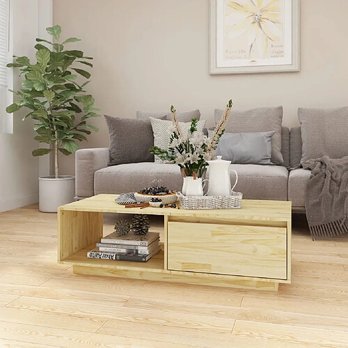 Maison Chic Table basse,Table Console Table d'appoint, Table pour salon 110x50x33,5 cm bois de pin massif -MN77058