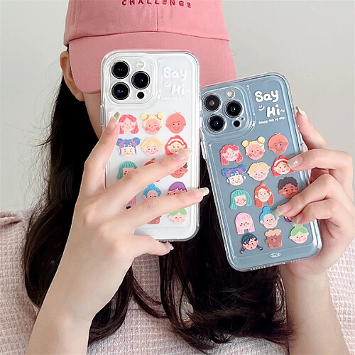 GUPBOO Étui pour iPhone11ProMax adorable étui souple et transparent pour téléphone portable pour garçons et filles