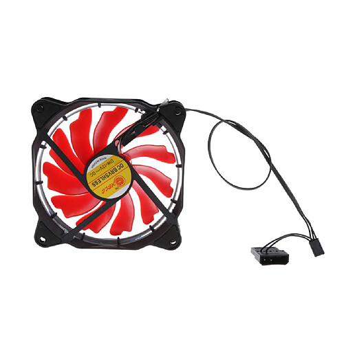 120mm cas ventilateur solaire éclipse hydraulique roulement silencieux refroidissement ventilateurs conduit rouge