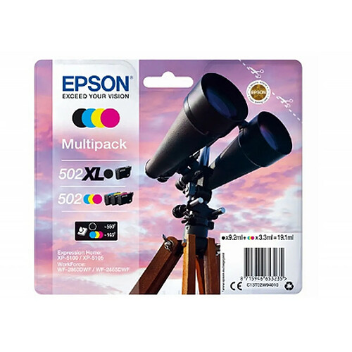 Pack de Cartouche d encre Epson Jumelles noir XL, 3 couleurs