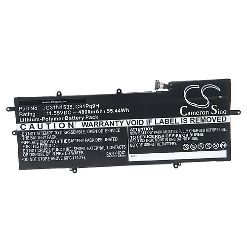 vhbw Batterie compatible avec Asus ZenBook Flip UX360UA-C4197T, UX360UA-C4232T ordinateur portable Notebook (4800mAh, 11.55V, Li-polymère)