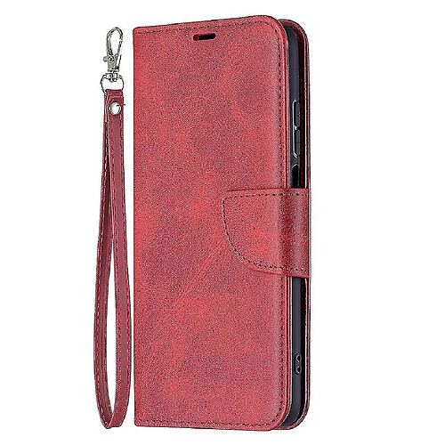 Universal Boîtier xiaomi redmi 10 couverture en cuir portefeuille folio rouge