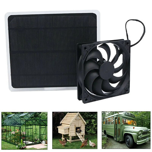 Ventilateur Solaire Portatif avec Ventilateur de Refroidissement de Ventilation à Économie d'énergie de Panneau Solaire pour le Ménage de Camping en Plein Air à la Maison