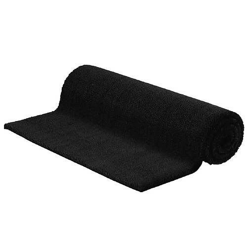 vidaXL Tapis de porte noir 100x300 cm fibre de coco touffeté