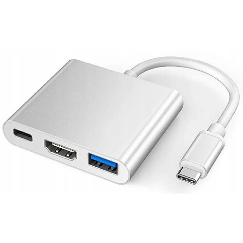 GUPBOO Adaptateur USB C HDMI+USB 3.0+PD Hub 4K MacBook 3 en 1,JL2537