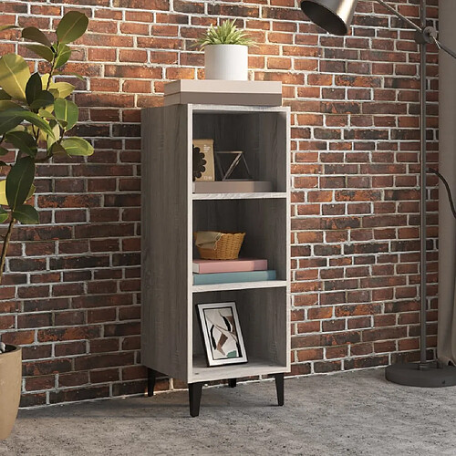 vidaXL Buffet sonoma gris 34,5x32,5x90 cm bois d'ingénierie