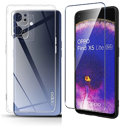 Xeptio Oppo Find X5 Lite 5G coque tpu transparente et vitre