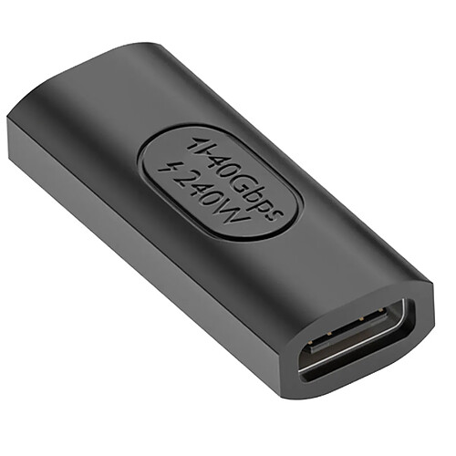 Avizar Adaptateur USB-C Femelle 3 en 1 Charge, Synchronisation, Vidéo Noir