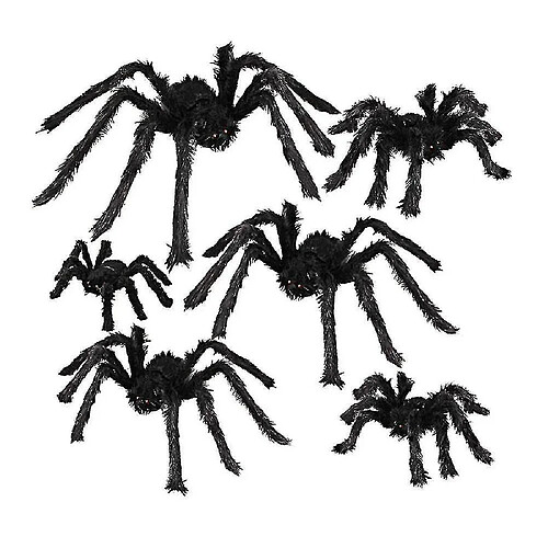 Universal Décoration araignée halloween araignée poilu réaliste déco flippante (50 cm)