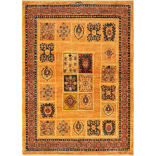 Vidal Tapis de laine 151x110 orange Kashkuli