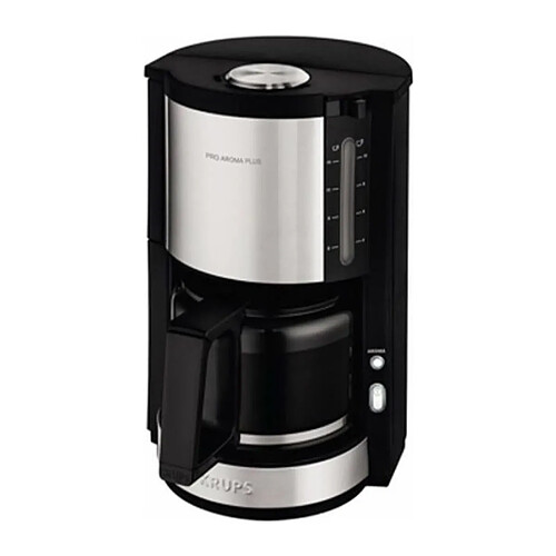 KRUPS KM321010 Pro Aroma Plus Cafetiere filtre electrique, 1,25 L soit 15 tasses, Machine a cafe, Noir et inox