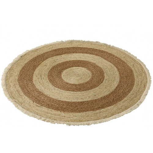 Dansmamaison Tapis Floche Ecorce De Mais/Coton Beige/Marron taille L