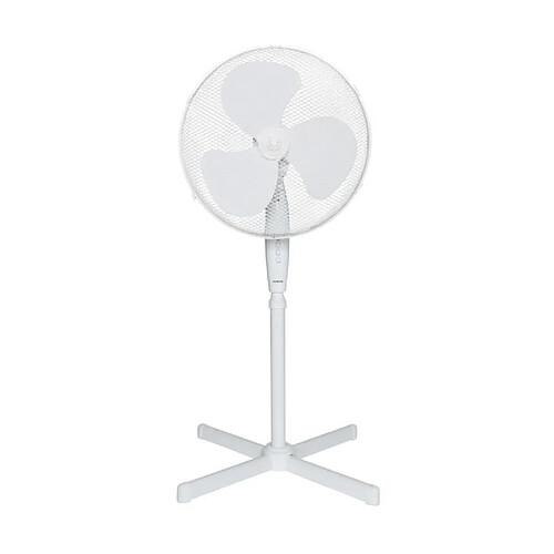 Ventilateur sur pied OCEANIC - 45W - Diametre 40 cm - Hauteur reglable - Oscillation - Blanc