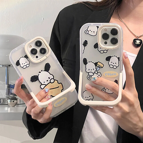 GUPBOO Étui pour iPhoneXR Cheese Pacha Dog Cute Phone Case Holder Silicone